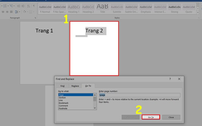 Bước 4 xóa một trang trắng trong Word