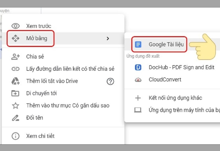 Cách chuyển file ảnh sang Word bằng Google Drive