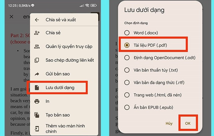 Cách chuyển file Word sang PDF bằng Google Drive