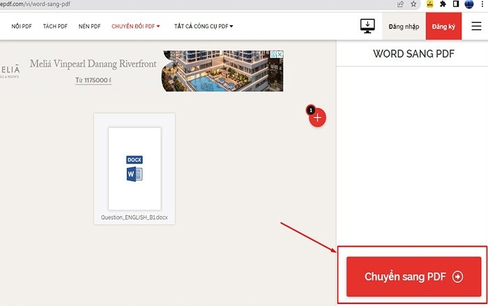 Cách chuyển file Word sang PDF bằng trang iLovePDF