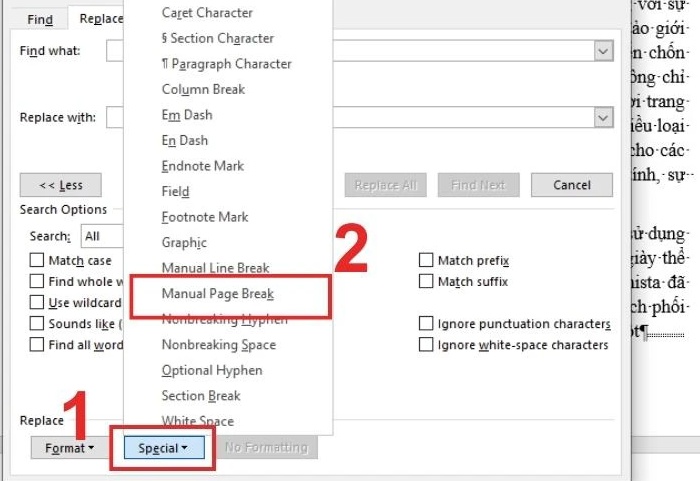 Cách loại bỏ đồng thời tất cả dấu ngắt trang trong Word bước 5