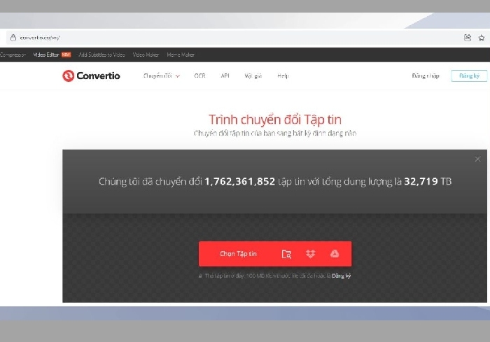 Chuyển file ảnh sang Word bằng Convertio.co