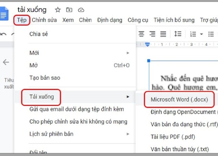 Chuyển file ảnh sang Word bằng công cụ Google Drive