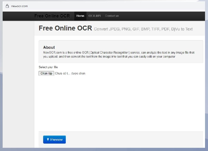 Chuyển file ảnh sang Word thông qua Newocr.com