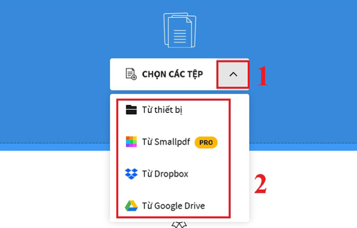 Chuyển file Word sang PDF bằng trang SmallPDF