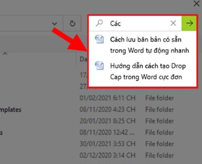 Hướng dẫn mở file đã lưu bằng lệnh có sẵn trong Word