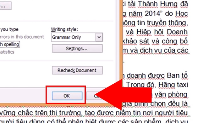 Hướng dẫn tắt dấu gạch đỏ trong Word 2003