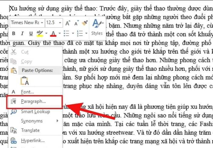 Ngắt trang bằng Paragraph